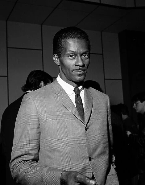 Chuck Berry pictured at Pye recording studios, Cumberland Place. 25th May 1964