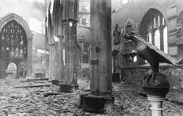A church in London - un named - decimated in the Blitz of World War Two