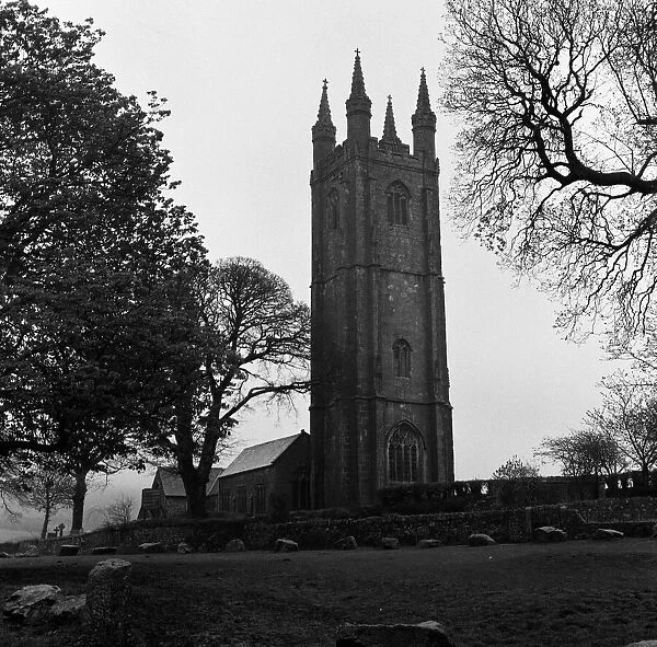 Church of Saint Pancras, Widecombe-in-the-Moor, Devon. 14th April 1961