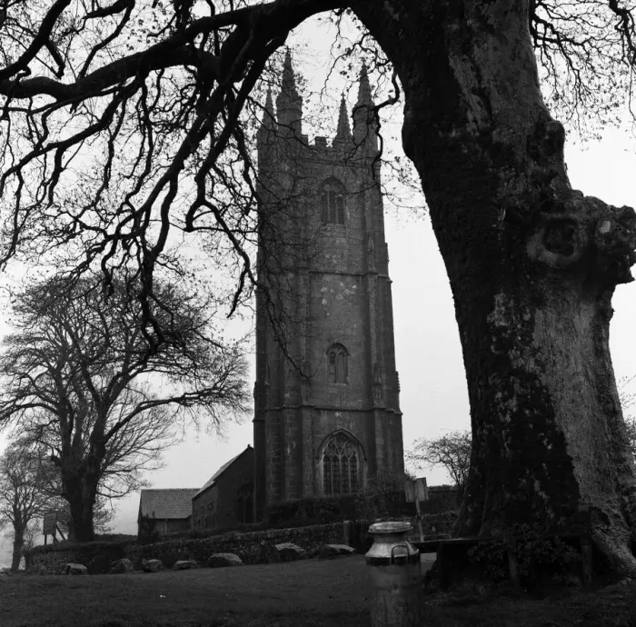 Framed Print : Church of Saint Pancras, Widecombe-in-the-Moor, Devon. 14th April 1961