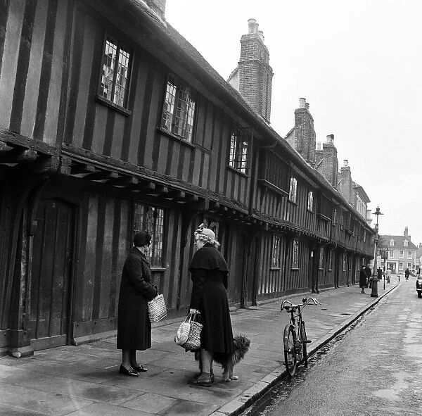 Church Street Almshouses, Stratford-upon-Avon, Warwickshire. 4th April 1954