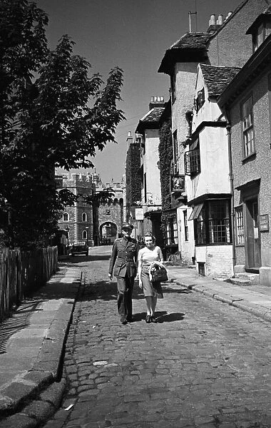 Church Street in Windsor, Berkshire. Circa 1944