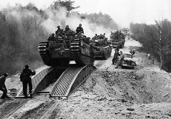 Churchill tanks of the 3rd Scots Guards, 6th Guards Tank Brigade