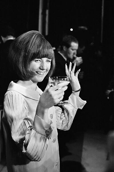 Cilla Black, at her 21st birthday party. 27th May 1964