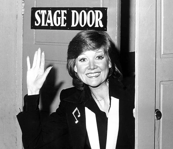 Cilla Black appears at the stage door before her performance at the Coventry Theatre in