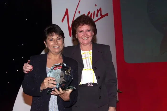 Framed Print : Cilla Black with Helen Rollason May 1999 winner of a special Pride of Britain Award Framed Print : Cilla Black with Helen Rollason May 1999 winner of a special Pride of Britain Award