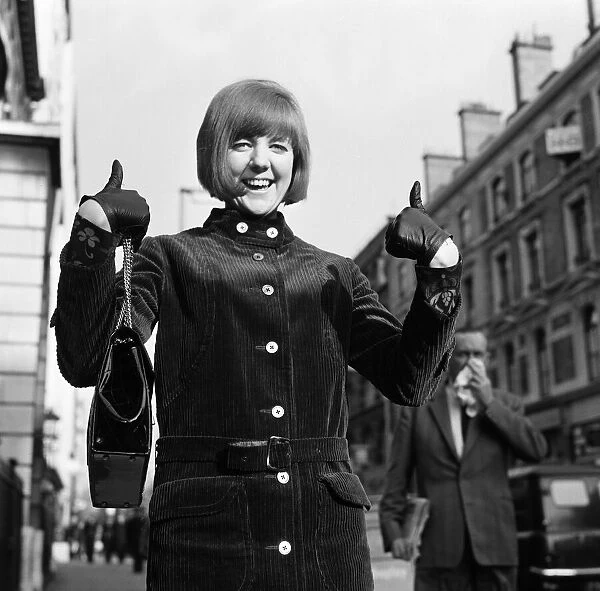 Cilla Black in a lively mood after she had been chosen for the Royal Command Variety Show