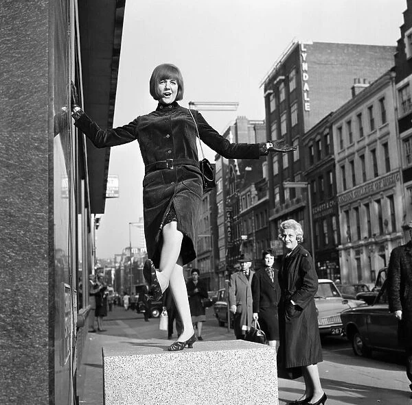 Cilla Black in a lively mood after she had been chosen for the Royal Command Variety Show