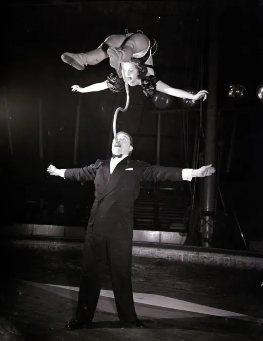 Framed Print : Circus act The Rohrs March 1953 Framed Print : Circus act The Rohrs March 1953