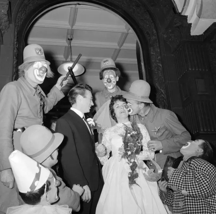 Framed Print : Circus Weddings including clowns, cowboys and elephants took place at Caxton Hall when Framed Print : Circus Weddings including clowns, cowboys and elephants took place at Caxton Hall when