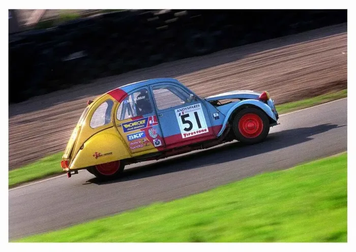 Framed Print : Citroen 2CV October 1998 Racing yellow red blue Framed Print : Citroen 2CV October 1998 Racing yellow red blue
