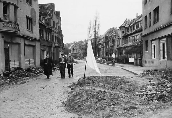 Civilians in Cologne during Second World War. March 6th 1945
