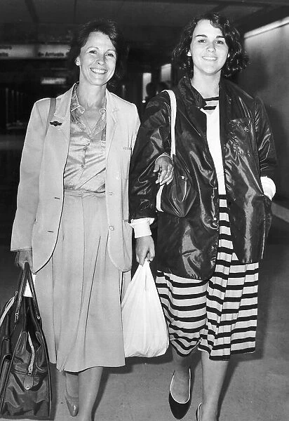 Claire Bloom actress with her 20 year old daughter Anna departing for a holiday