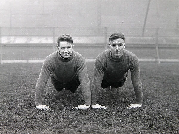 Clapton Orient F. C. Cambell and Lyons in training. DM17214. c1927