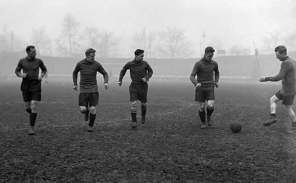 Clapton Orient football team training. c. 1927