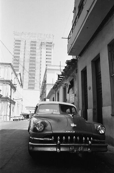 A classic American De Soto car seen here in the back streets of Havana