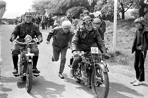 Classic. Motorsports. I. O. M. TT. Racing. Vintage Rally of Motor Cycles