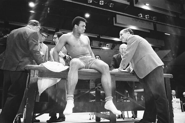 Classius Clay (Muhammad Ali) pictured at Madison Square Garden in New York for his