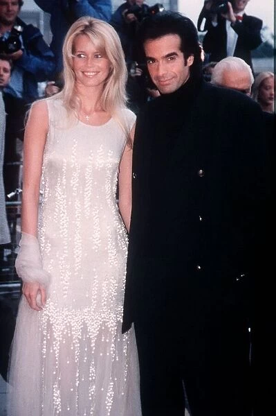Claudia Schiffer and boyfriend David Copperfield 1995 at First National Television