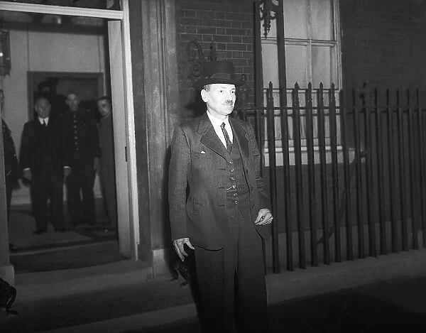 Clement Attlee prime minister and Labour leader during World War Two, leaving No