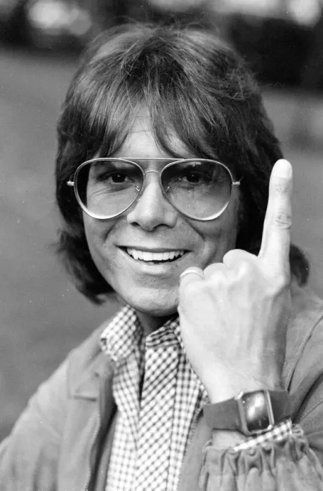 Framed Print : Cliff Richard celebrates after hearing that his current single We don Framed Print : Cliff Richard celebrates after hearing that his current single We don