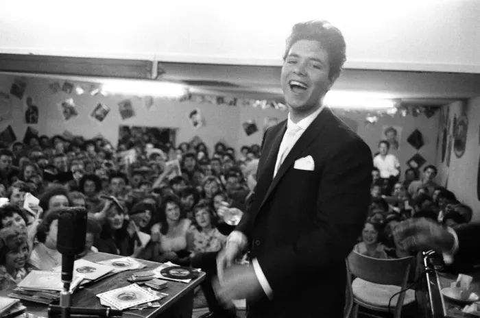 Framed Print : Cliff Richard at the Girls and Boys exhibition. 18th August 1959