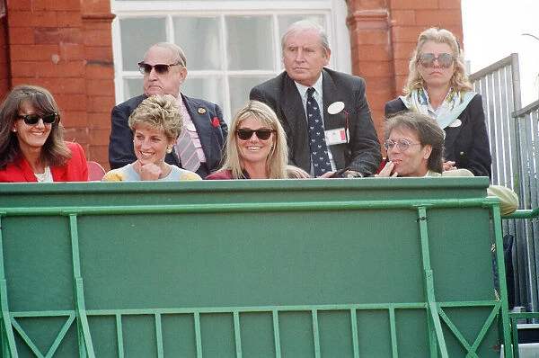 Cliff Richard joins Princess Diana in the royal box at the Stella Artois tennis