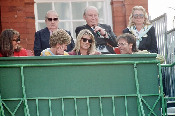 Cliff Richard joins Princess Diana in the royal box at the Stella Artois tennis