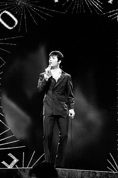 Cliff Richard performing during the Eurovision Song contersty rehearsals 6th April