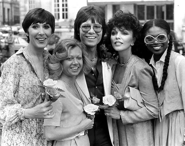 Cliff Richard Pop Singer Actor with some friends