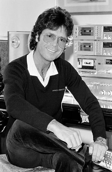 Cliff Richard during a recording session. 5th May 1983