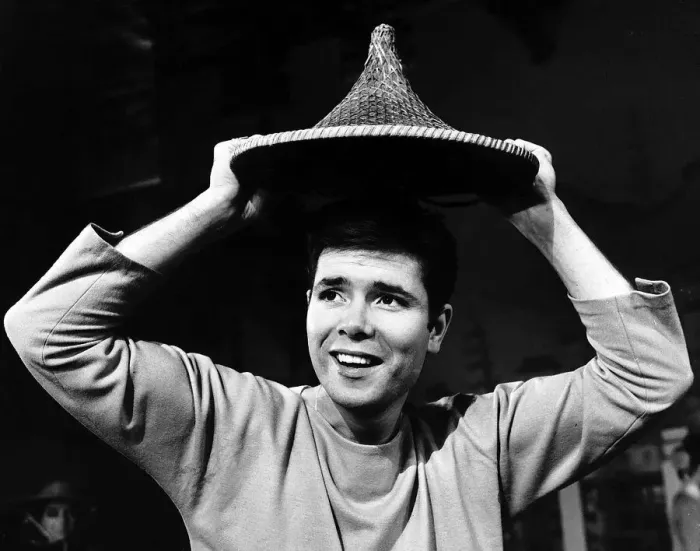 Framed Print : Cliff Richard refusing to wear coolie hat Framed Print : Cliff Richard refusing to wear coolie hat