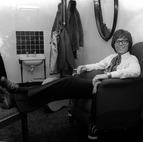 Cliff Richard relaxing in his dressing room on Wednesday, November 11