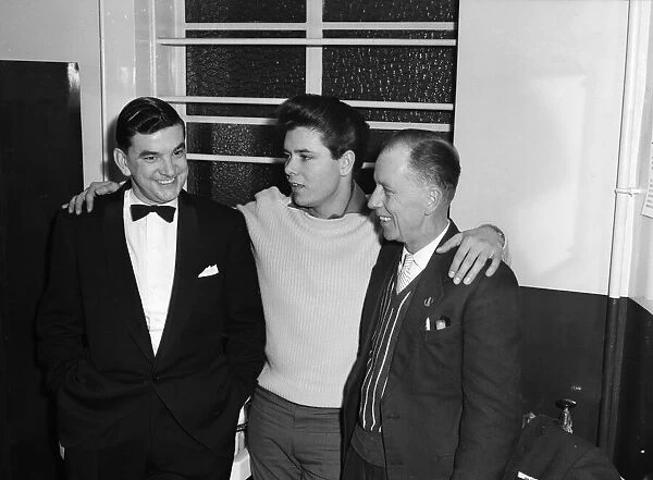 Cliff Richard and The Shadows backstage at The Regal, Cambridge 10th November 1959