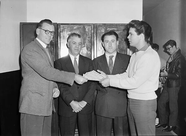 Cliff Richard and The Shadows backstage at The Regal, Cambridge 10th November 1959 Our