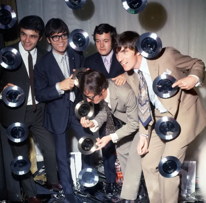 Framed Print : Cliff Richard & The Shadows celebrate their tenth anniversary with EMI