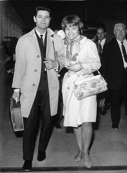 Cliff Richard, singer, with Laurie Peters at London Airport - May 1962
