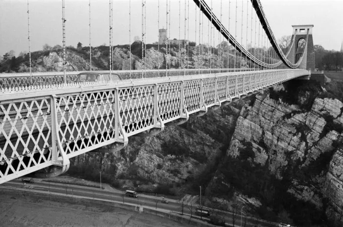 Framed Print : Clifton Suspension Bridge, Bristol. 1st March 1967 Framed Print : Clifton Suspension Bridge, Bristol. 1st March 1967