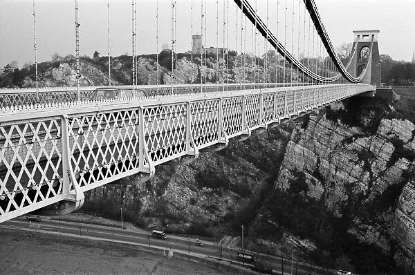Clifton Suspension Bridge, Bristol. 1st March 1967