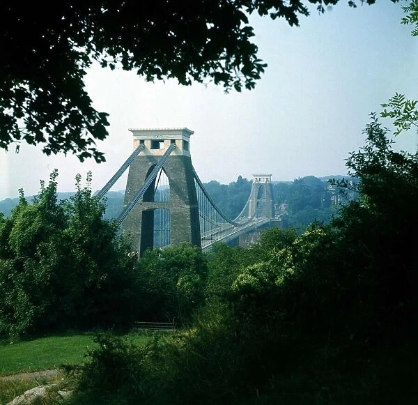 The Clifton Suspension Bridge at Bristol England 1970s