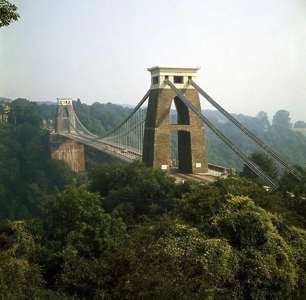 The Clifton Suspension Bridge at Bristol England Circa 1974