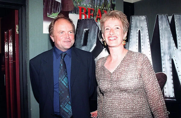 Clive Anderson TV Presenter & wife Jane in August 1997 at the film premiere of Mr Bean