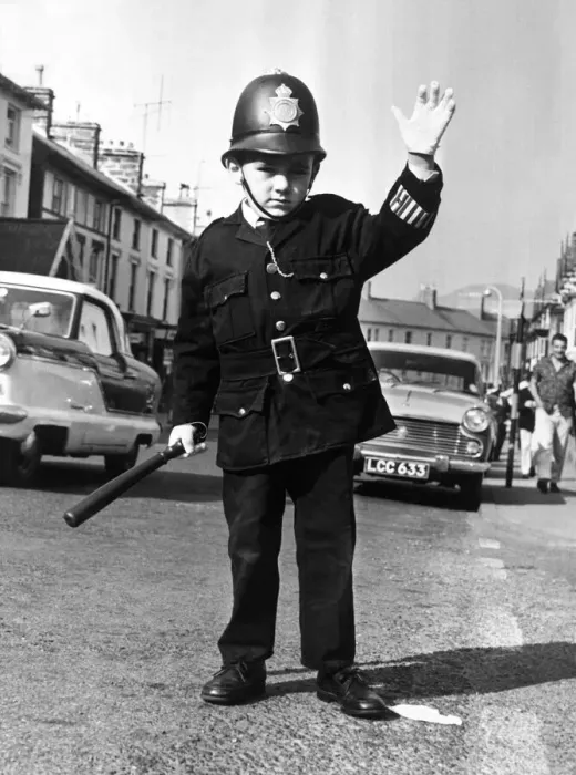 Framed Print : Clive Roberts of Portmadoo, North Wales was given the uniform at Christmas