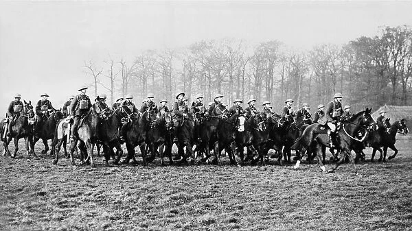 A close formation drill for the cavalrymen. Picture taken in the Hull area