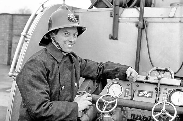 A close-up of fireman Alex Myles. November 1969 Z12005