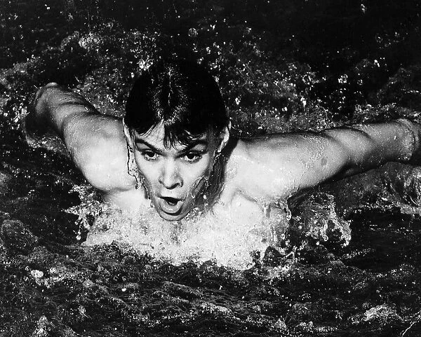 Close-up of swimmer Bobby McGregor in a swimming pool. October 1968