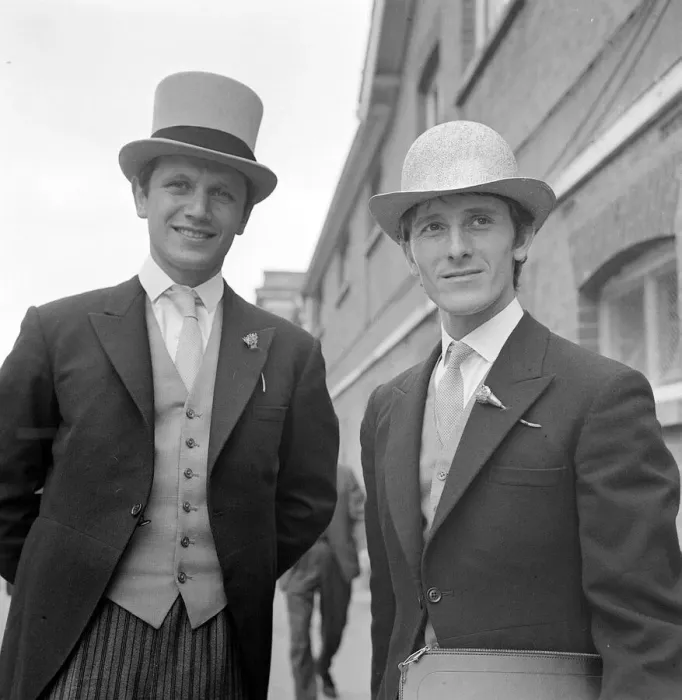 Framed Print : Clothing Ascot Racing Fashion June 1966 Two men at Ascot races one wearing top hat Framed Print : Clothing Ascot Racing Fashion June 1966 Two men at Ascot races one wearing top hat