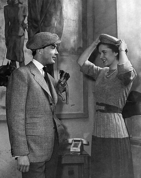 Clothing Fashion 1940s. Man Wears Hat. Models, Gayna Bright 17