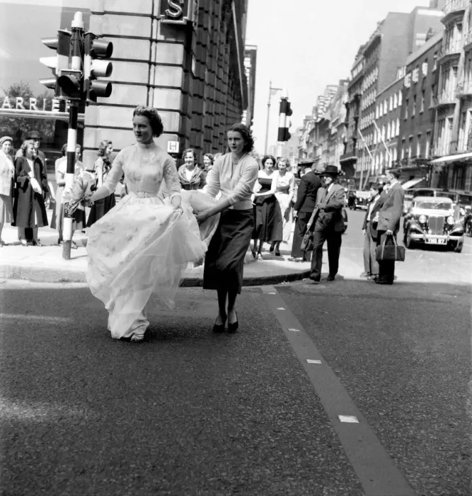Framed Print : Clothing Fashion 1953- Debs seen here modeling Dior Fashion. May 1953 D2331-002 Framed Print : Clothing Fashion 1953- Debs seen here modeling Dior Fashion. May 1953 D2331-002