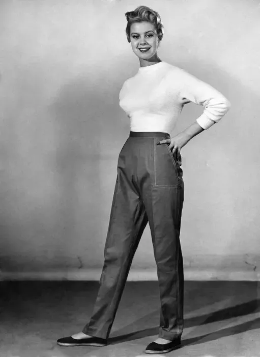 Framed Print : Clothing Fashion 1955. June 1955 Framed Print : Clothing Fashion 1955. June 1955